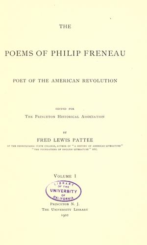 The Poems of Philip Freneau