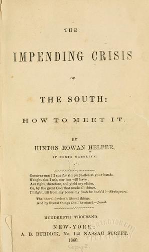 The Impending Crisis of the South