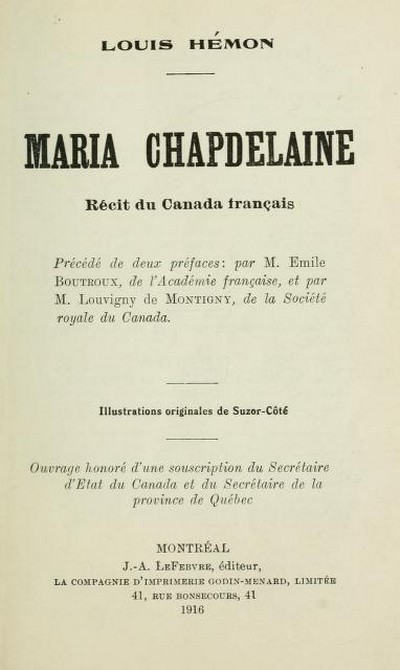 Maria Chapdelaine
