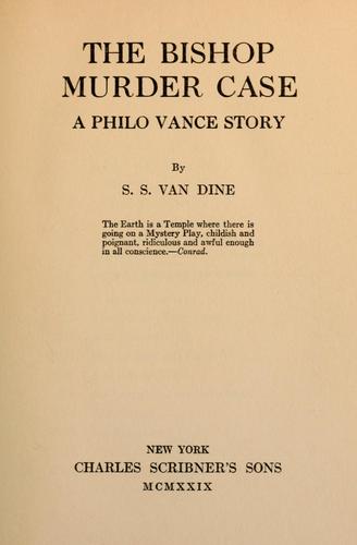 The Bishop Murder Case