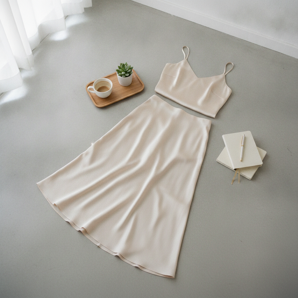Slip Silk Midi Skirt